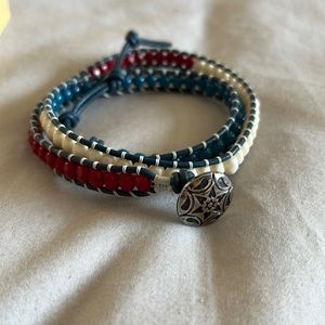 Beautiful, never worn, beaded wrap bracelet